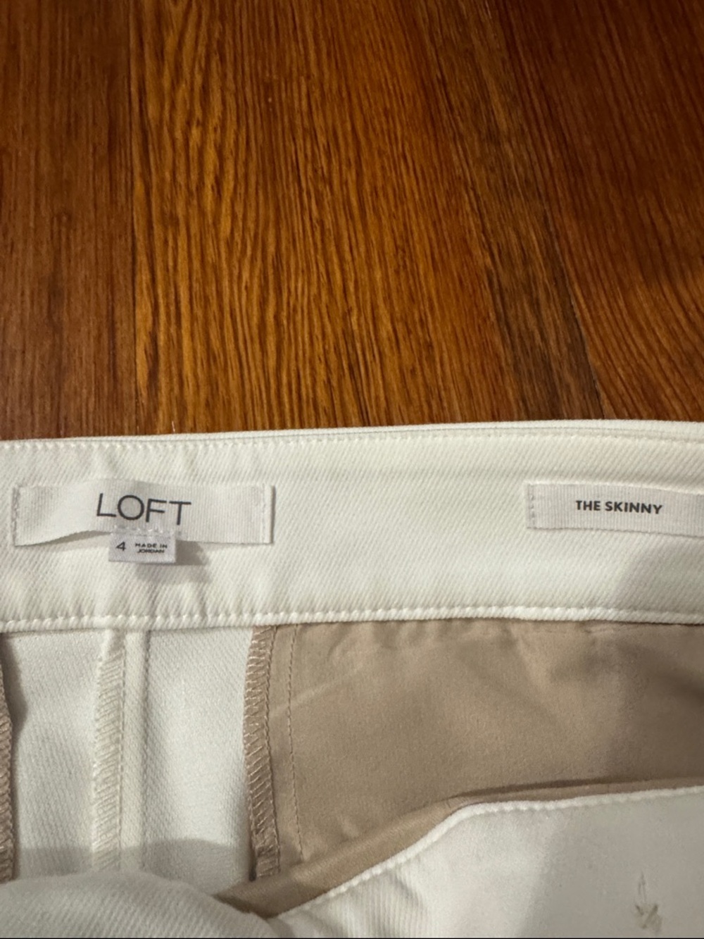 LOFT White Ankle Crop Pants - Picture 3 of 3
